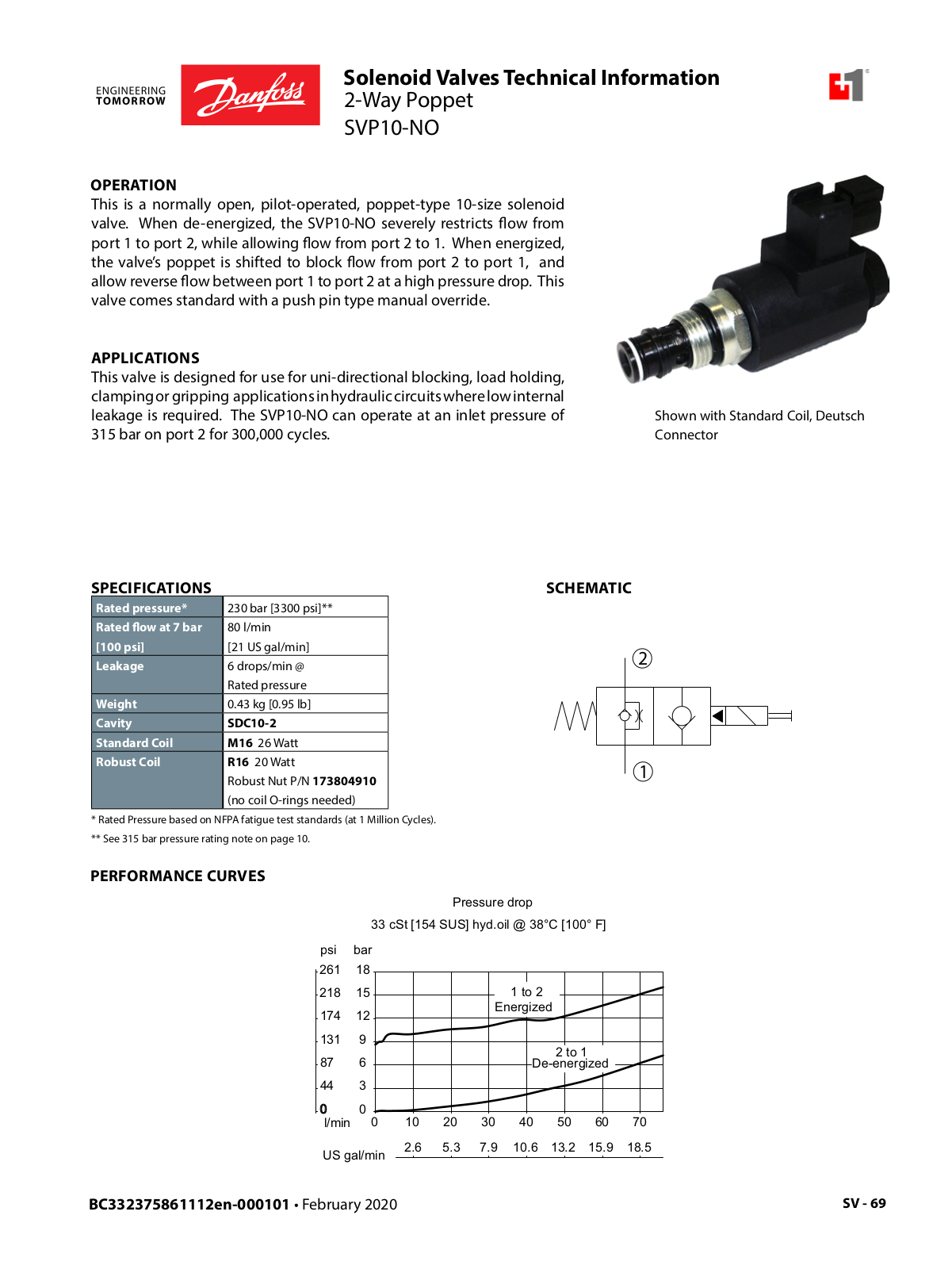 Danfoss SVP10-NO Technical Information