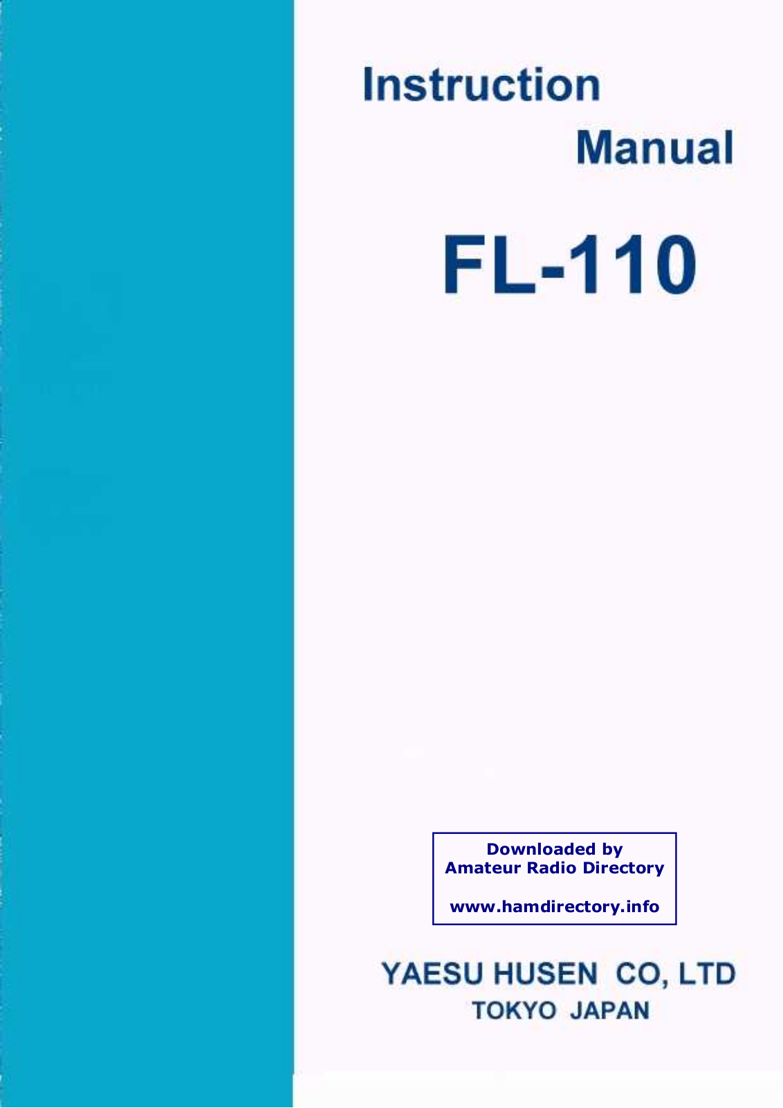 Yaesu FL110 User Manual