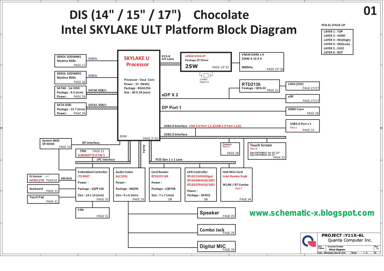 Quanta Y11X-6L Schematic