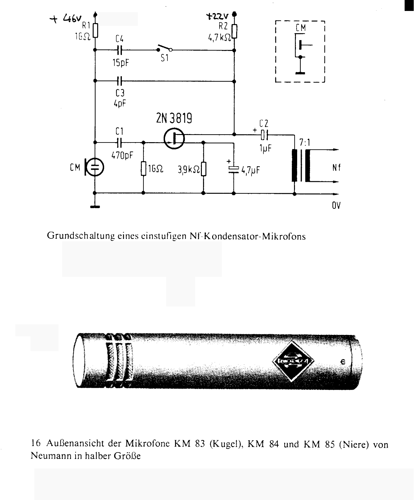 Neumann km83, km84, km85 schematic