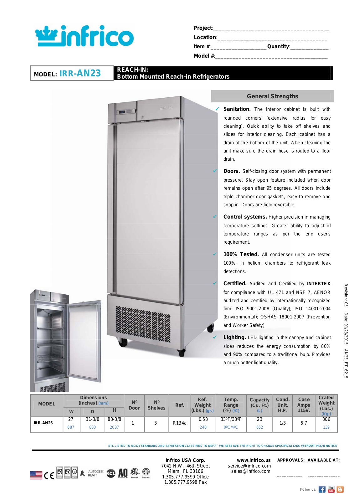 Infrico IRR-AN23 User Manual