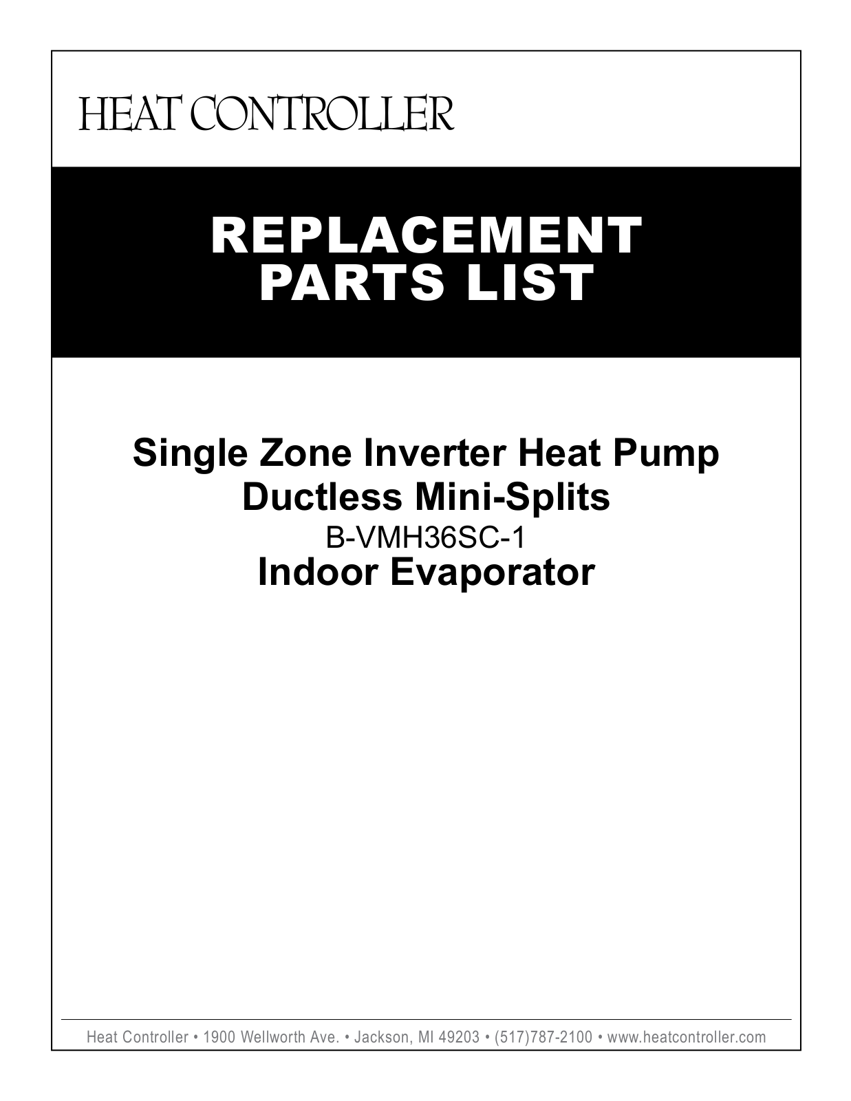 Comfort-aire B-vmh36sc-1 Owner's Manual