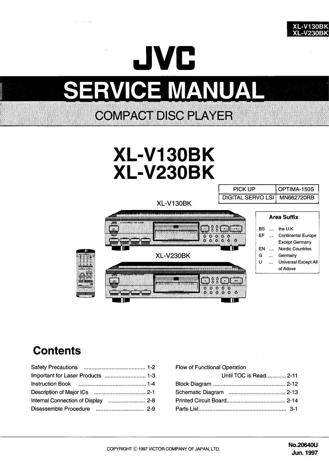 Sony XL V130 Service Manual