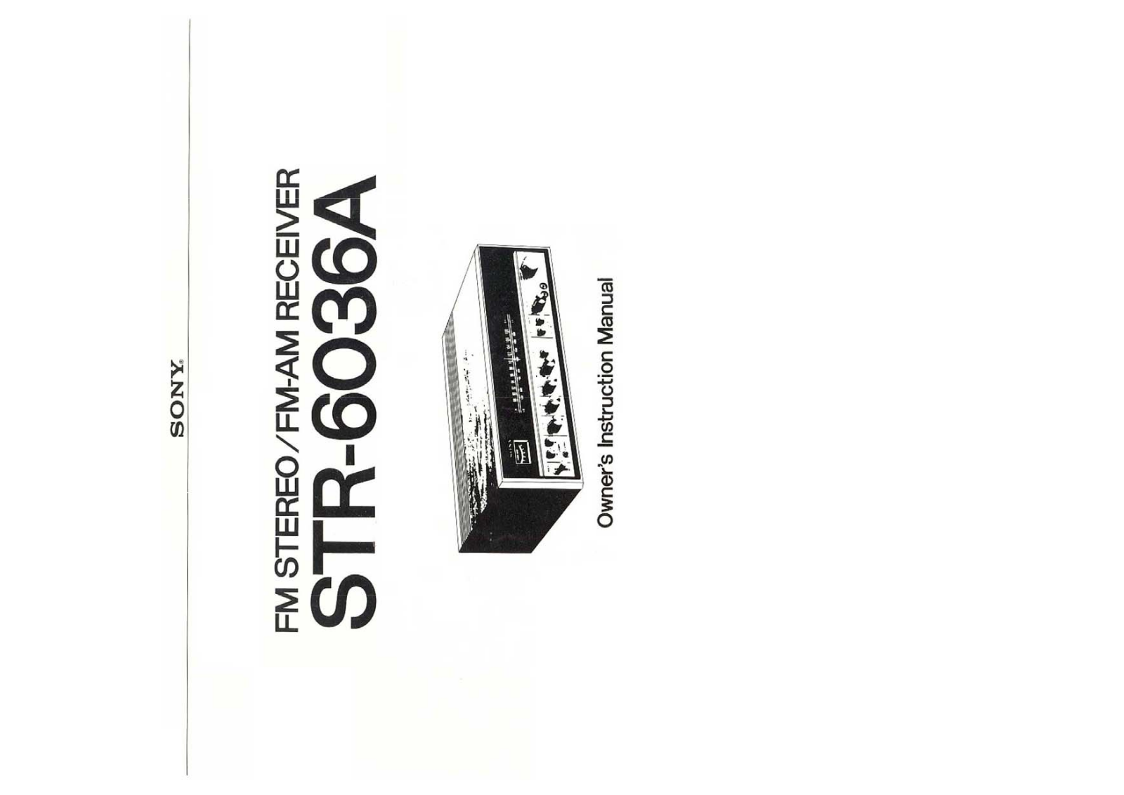 Sony STR-6036A Owners Manual