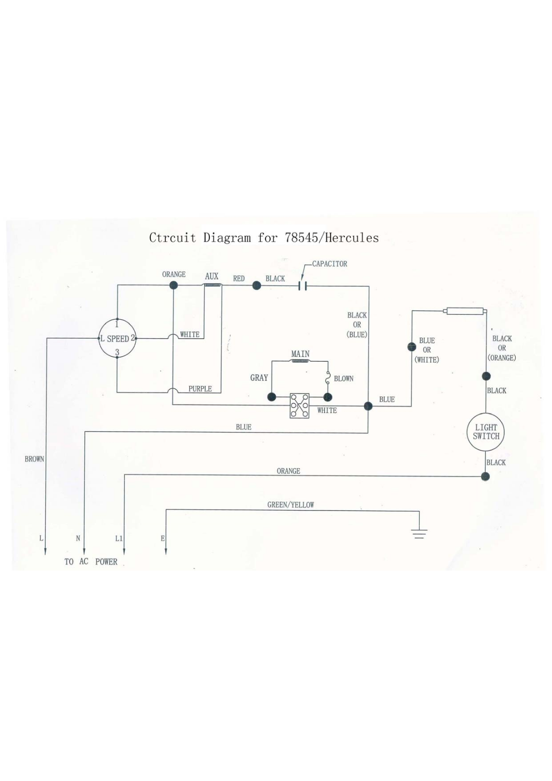 Westinghouse 78545 Diagram