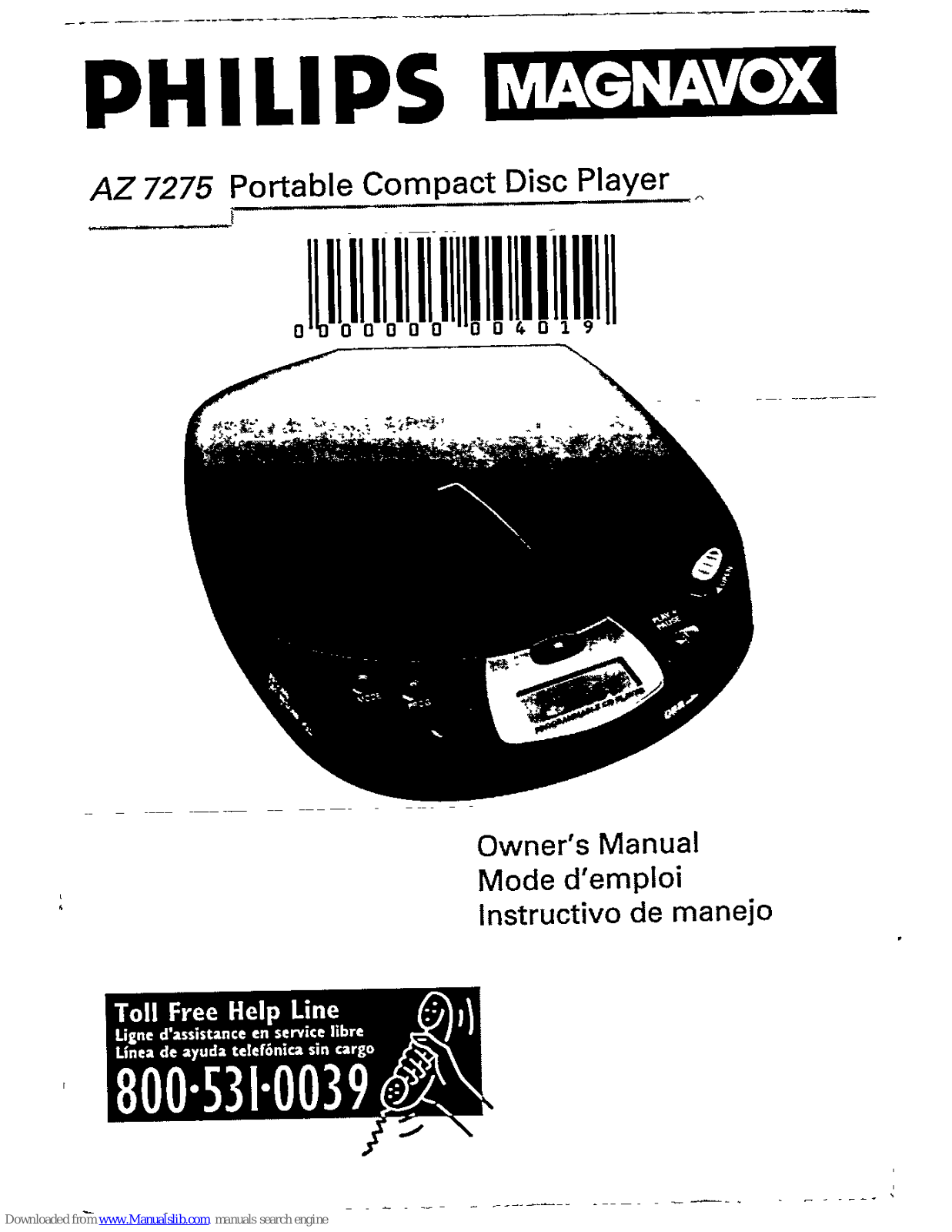 Magnavox AZ 7275, 7275 Owner's Manual