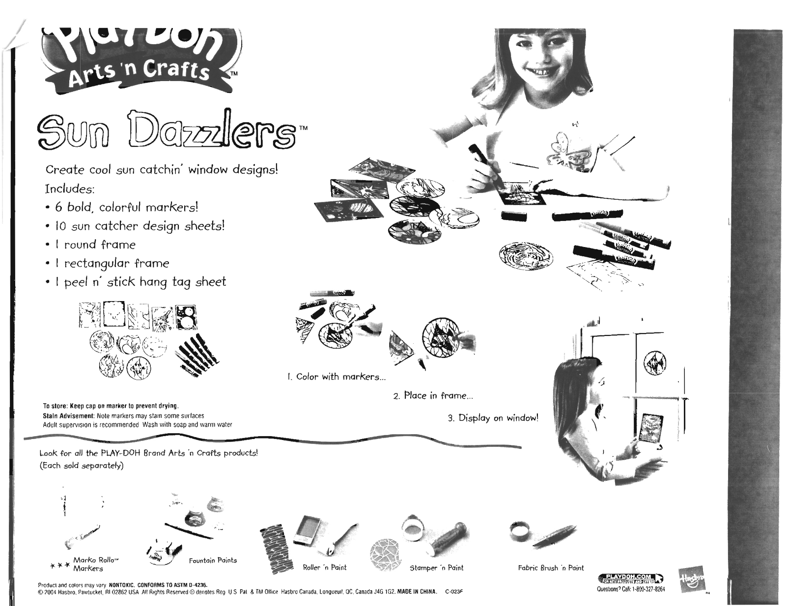 HASBRO PlayDoh Arts n Crafts Sun Dazzlers User Manual