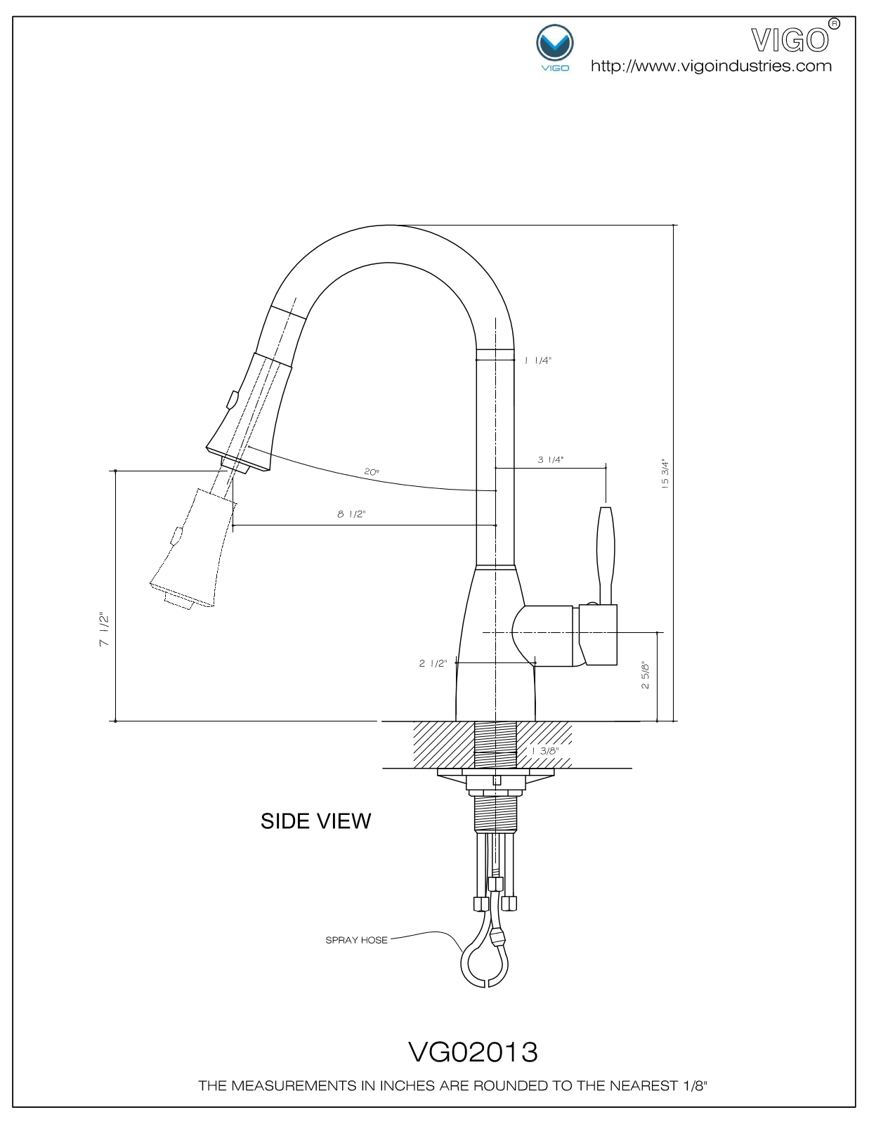 Vigo VG02013ST Installation Manual