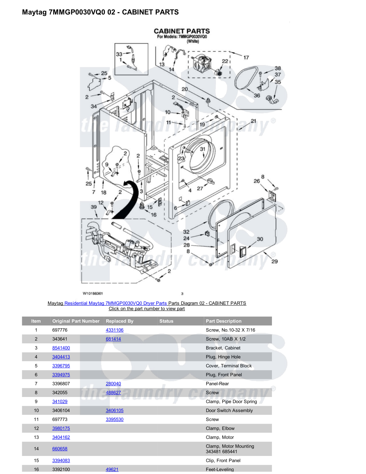Maytag 7MMGP0030VQ0 Parts Diagram