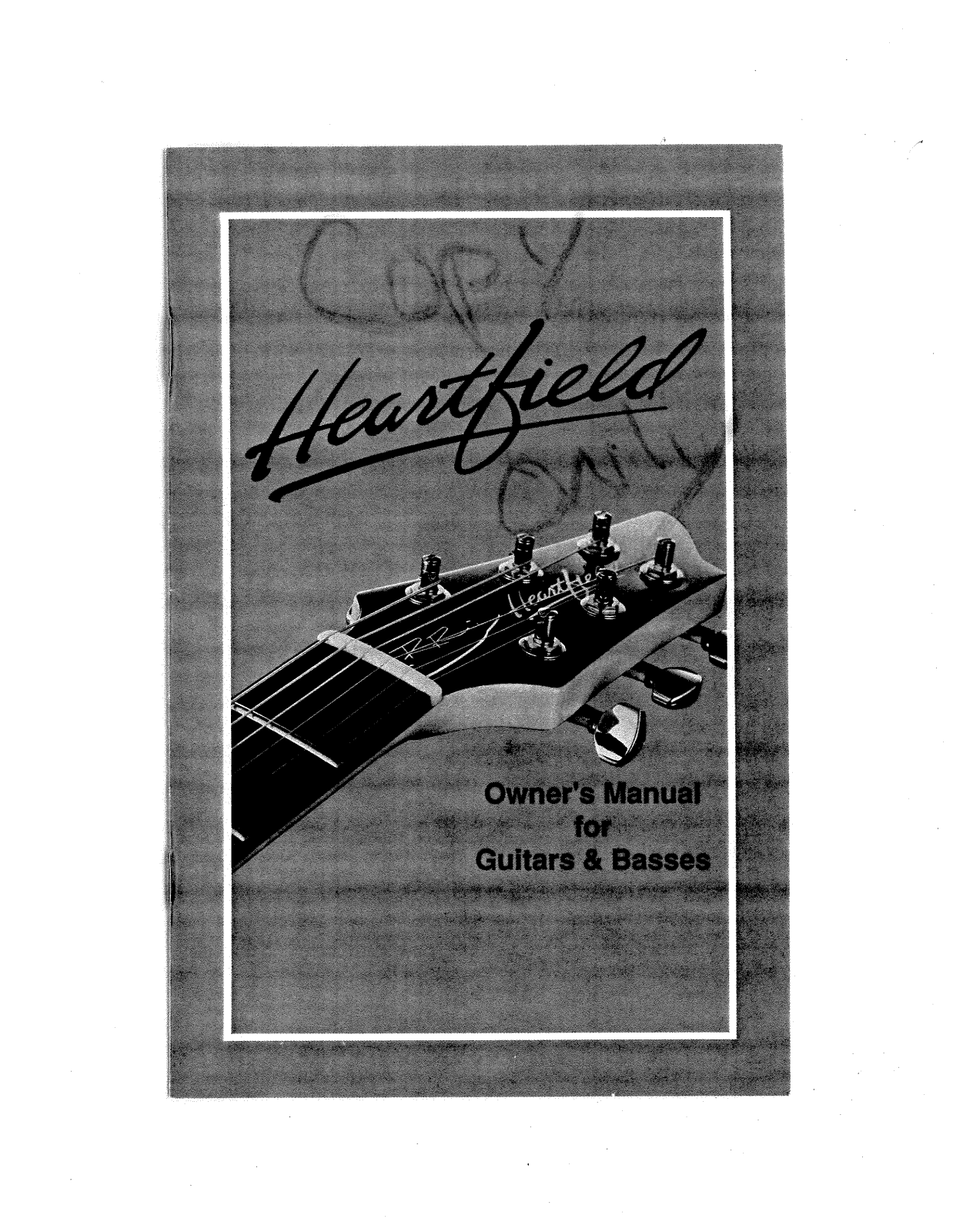 Fender HEARTFIELD, GUITARS & BASSES User Manual