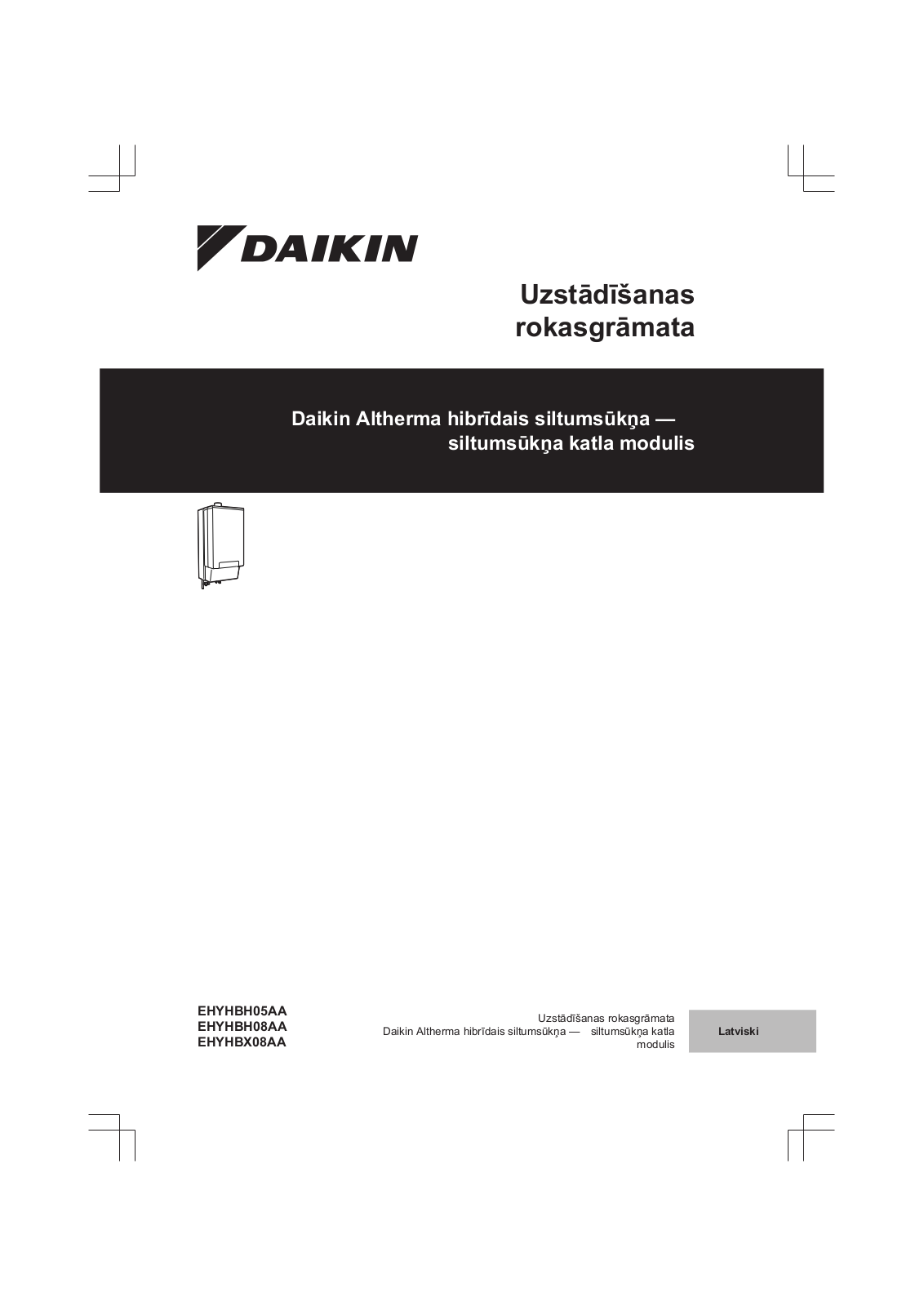 Daikin EHYHBH05AA, EHYHBH08AA, EHYHBX08AA Installation manuals