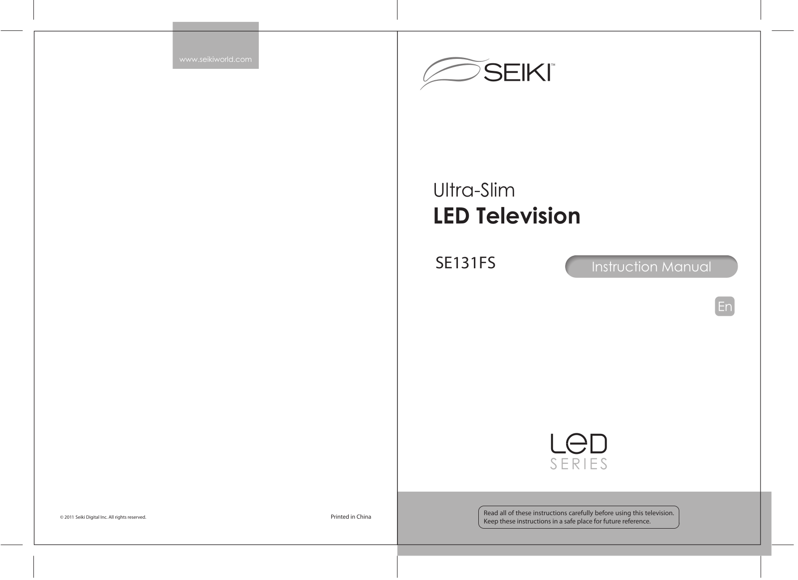 SEIKI SE131FS User Manual