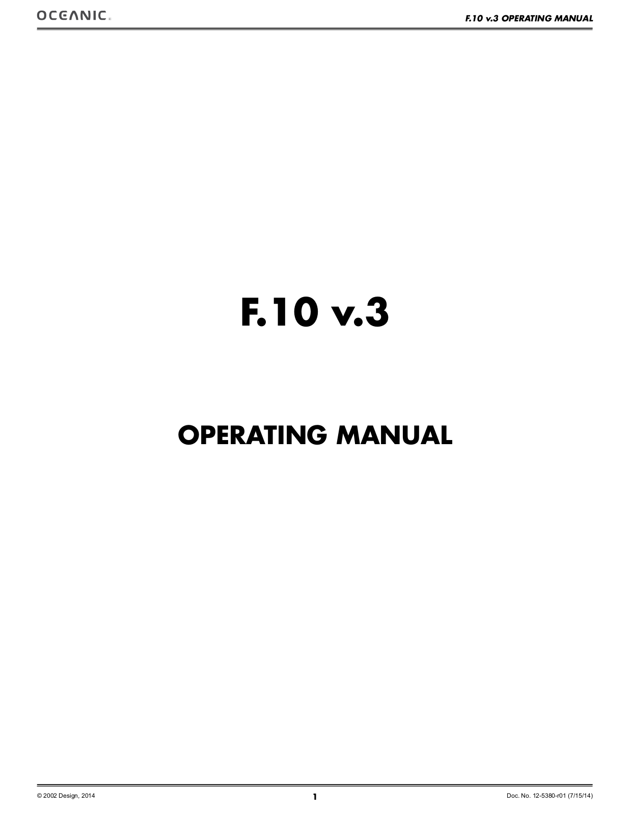 Oceanic 4.5849 User Manual