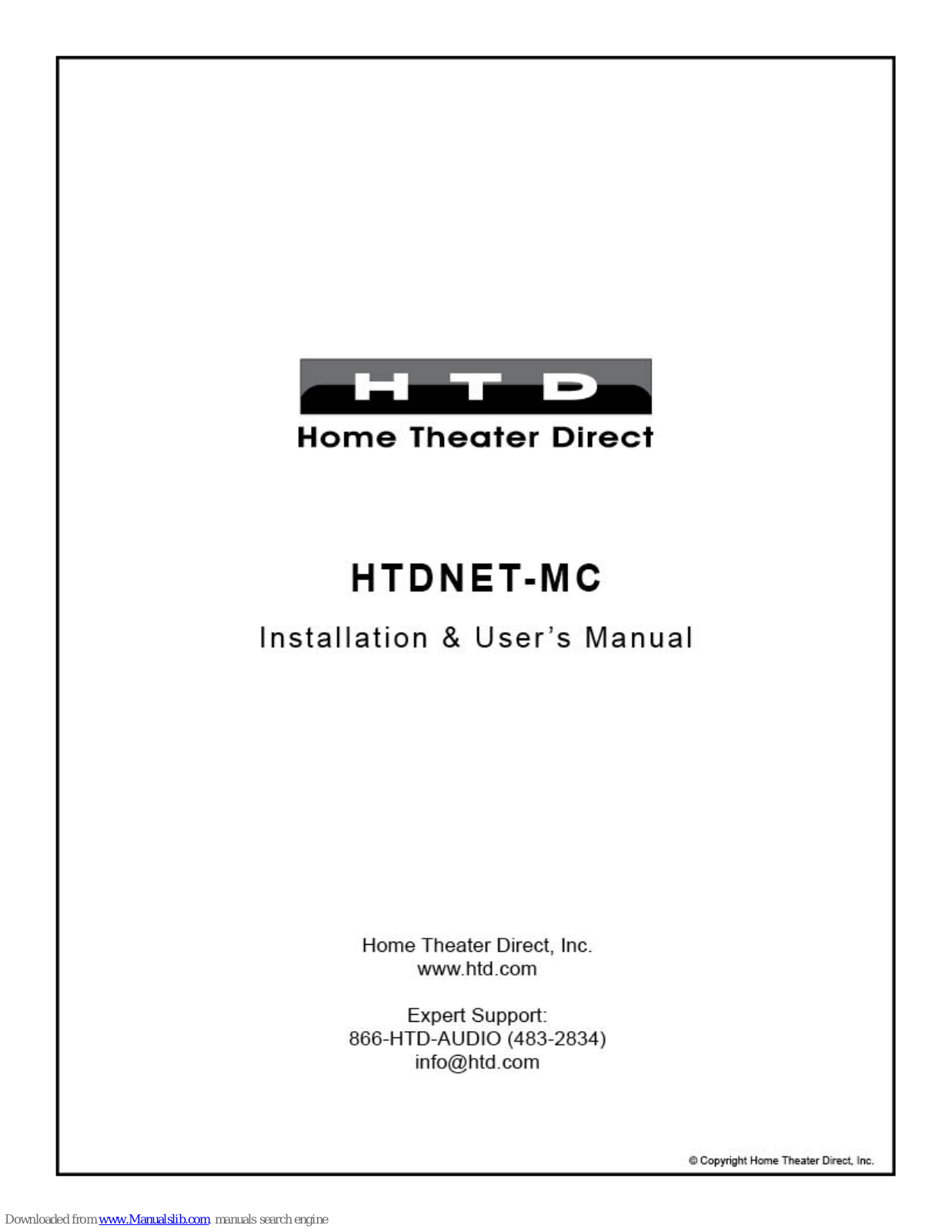 HTD HTDNET-MC Installation & User Manual - ManualMachine.com