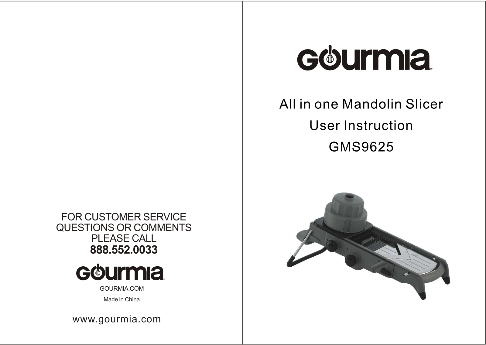 Gourmia GMS9625 User Manual