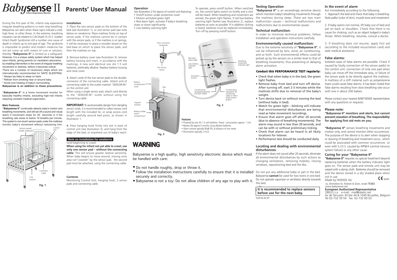 Hisense Babysense2 User Manual