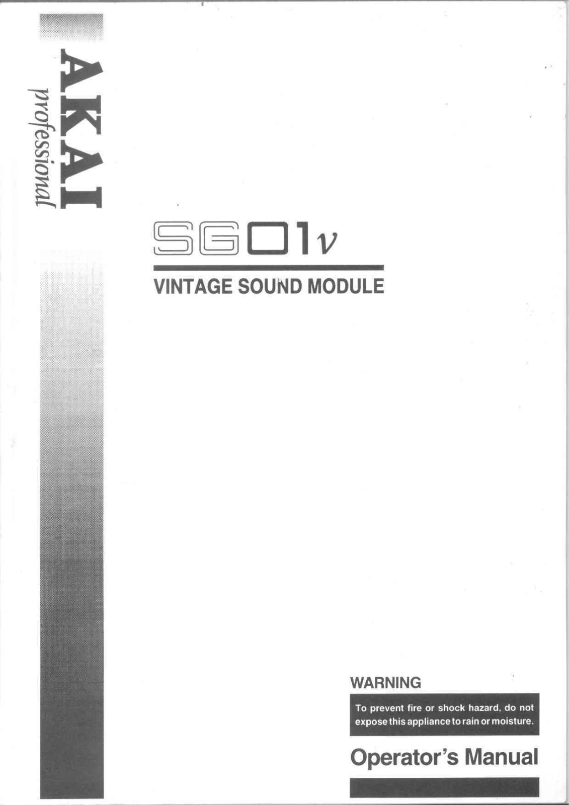 Akai SG01v User Manual