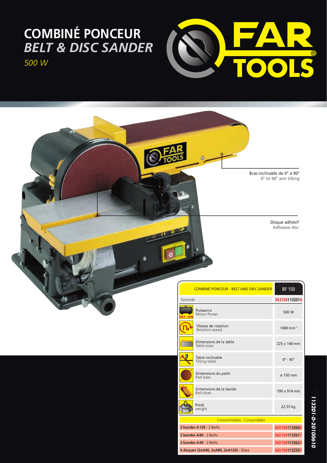 FARTOOLS BF 150 User Manual