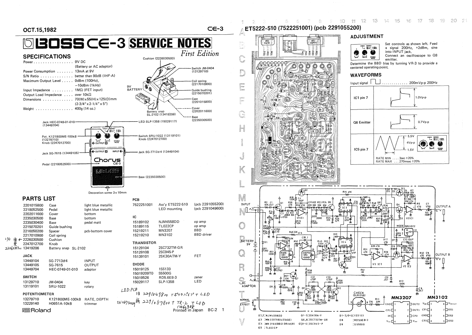 Boss CE-3 Service Manual