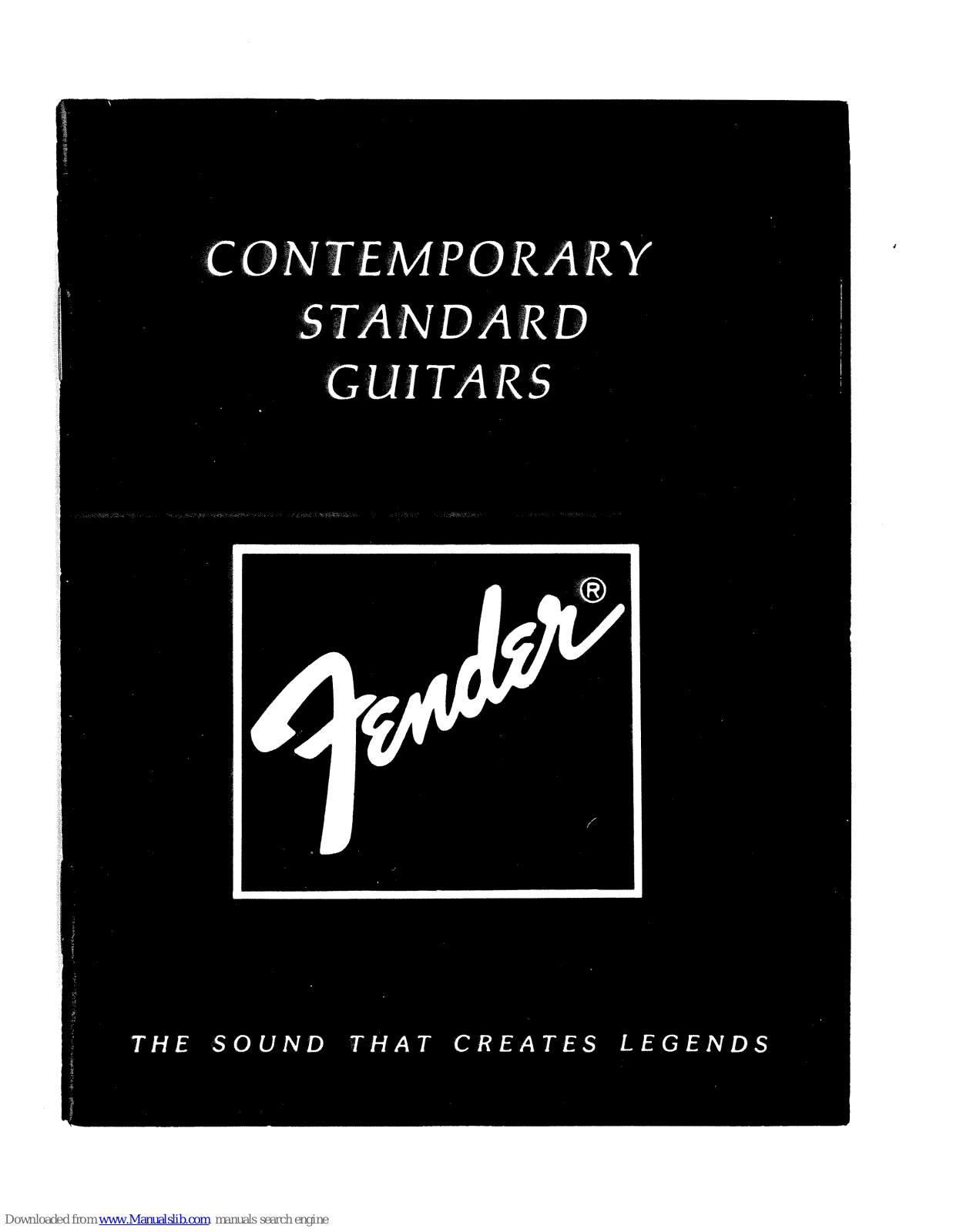 Fender CONTEMPORARY AND STANDARD GUITARS, 27-5700, 27-5800, 27-4100, 27-4200 User Manual