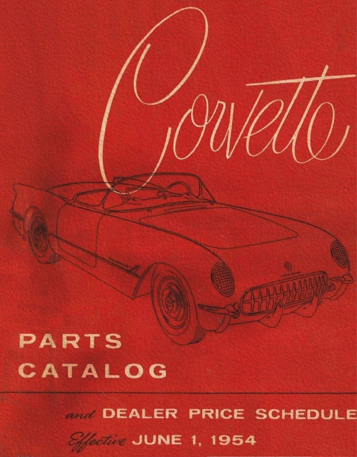 Chevrolet Corvette 1953-1954 Parts Manual