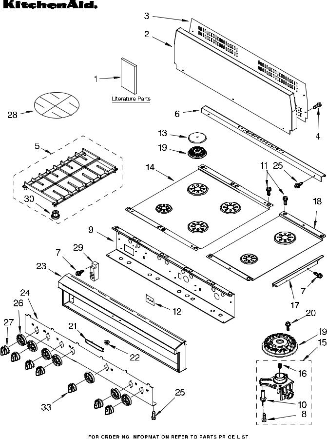 KitchenAid KGCP483KSS05 Parts List