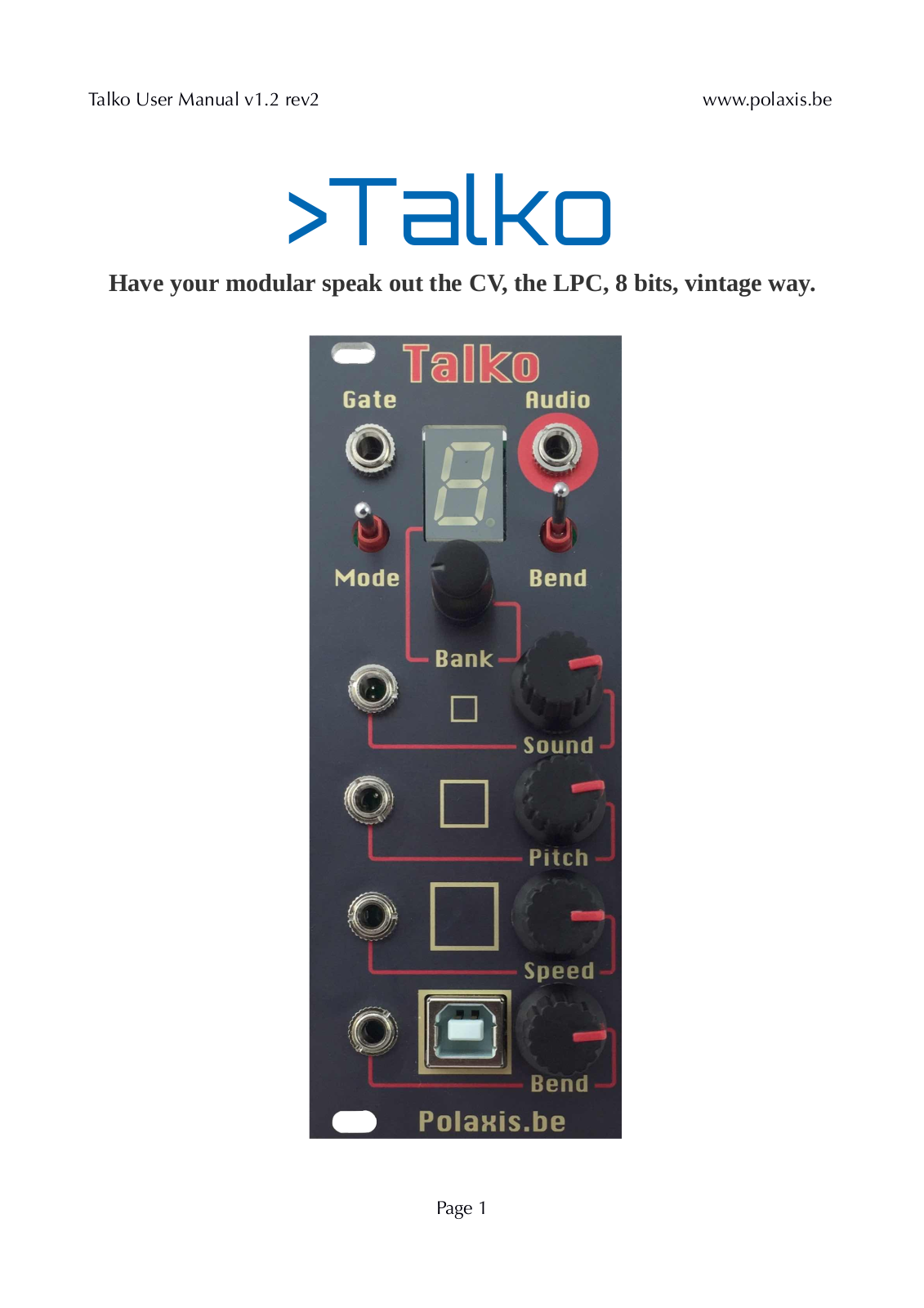 Polaxis Talko User Manual - ManualMachine.com