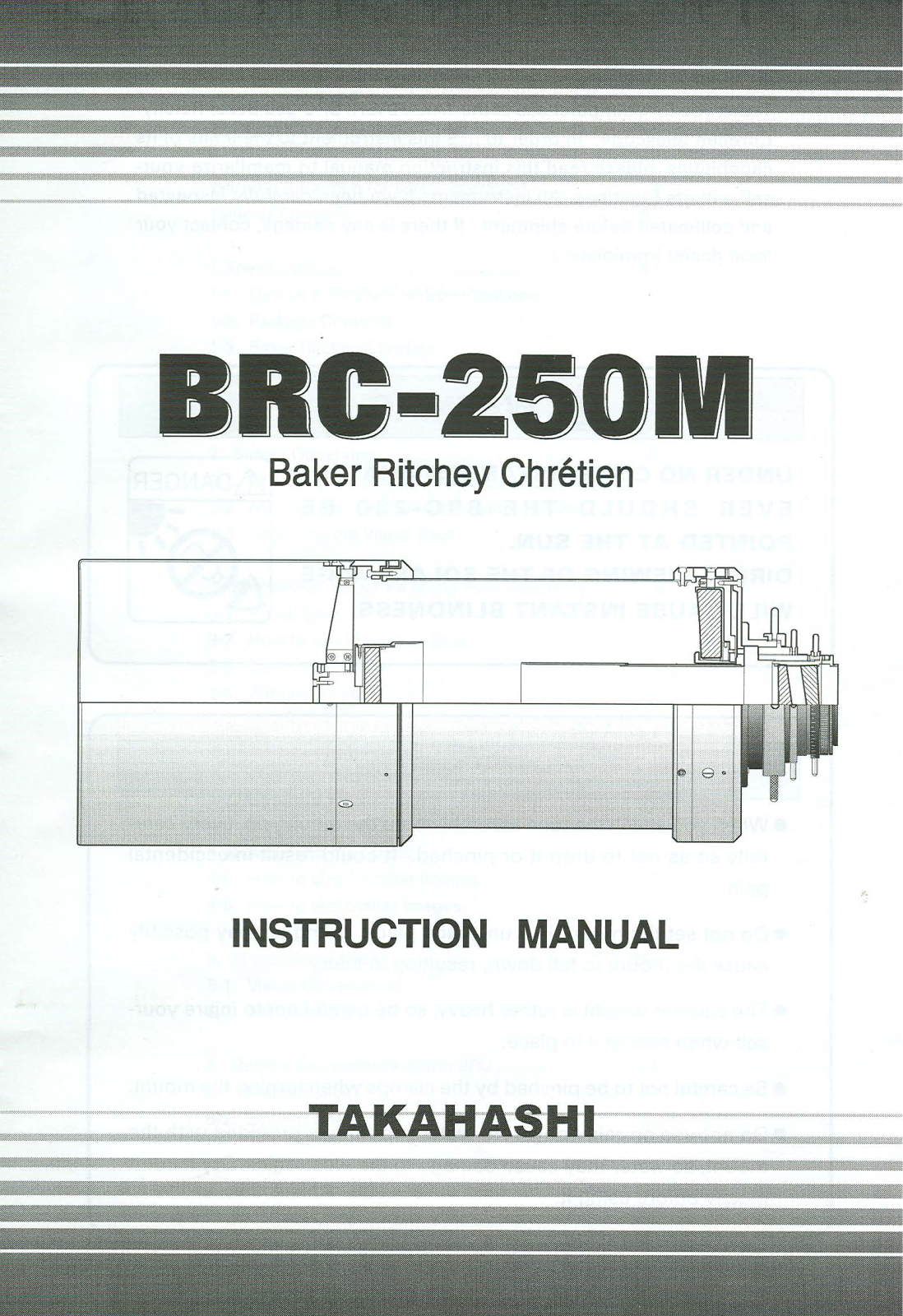 Takahashi BRC-250M User Manual