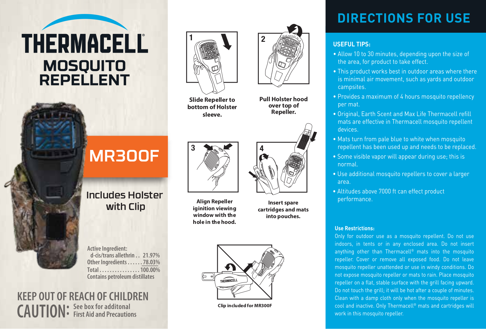 Thermacell MR300F User Manual