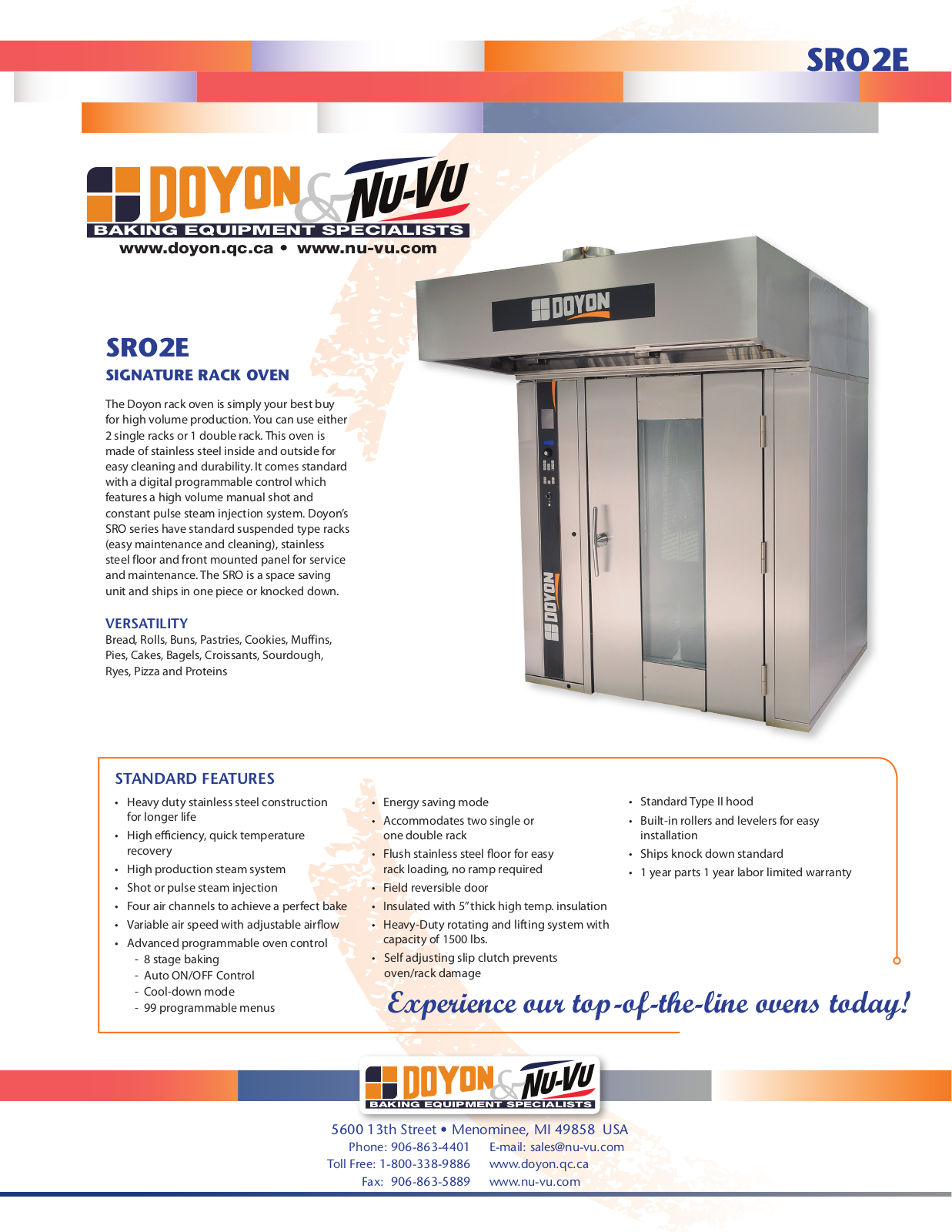 Doyon SRO2E User Manual