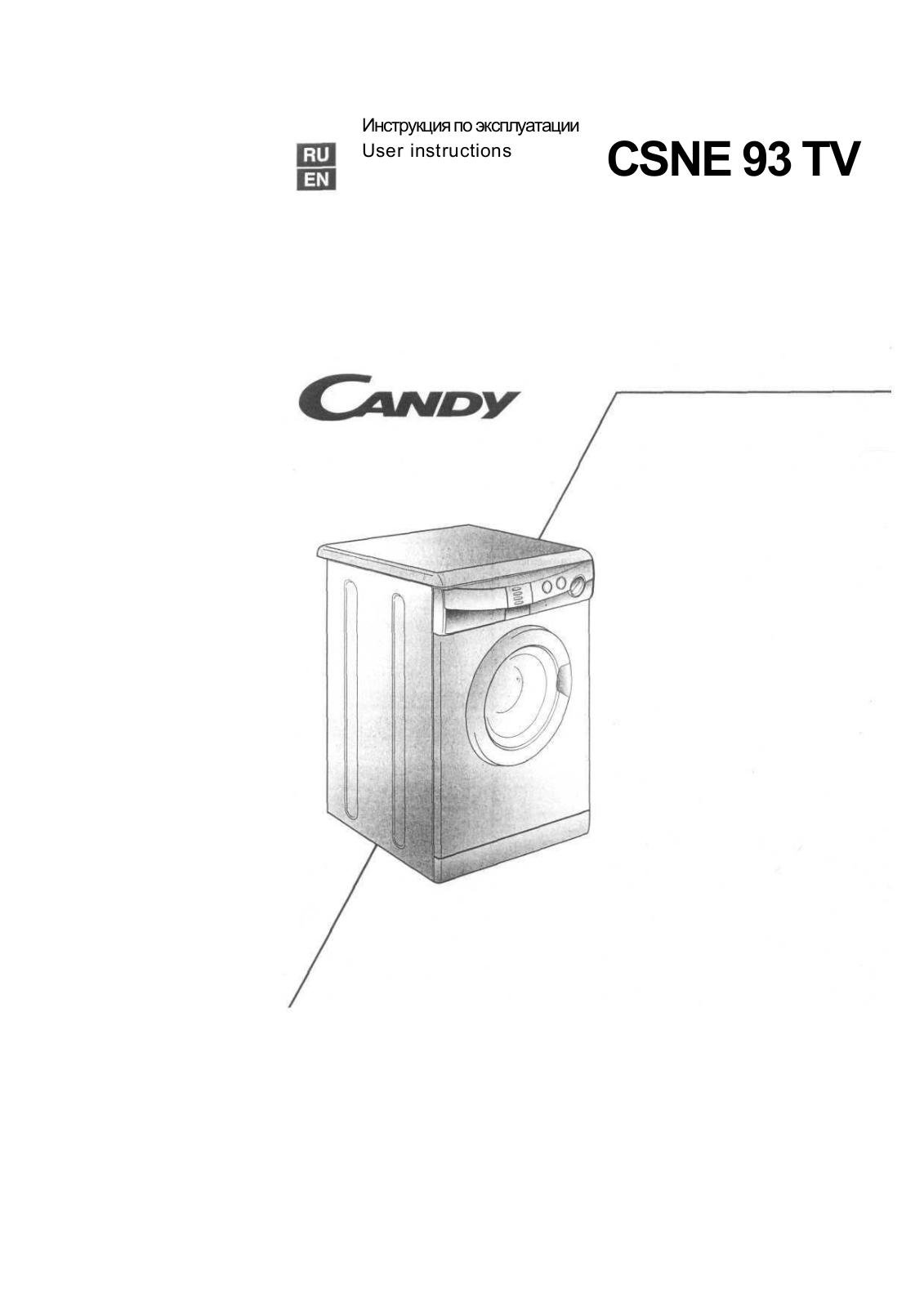 Candy CSNE 93 TV User manual