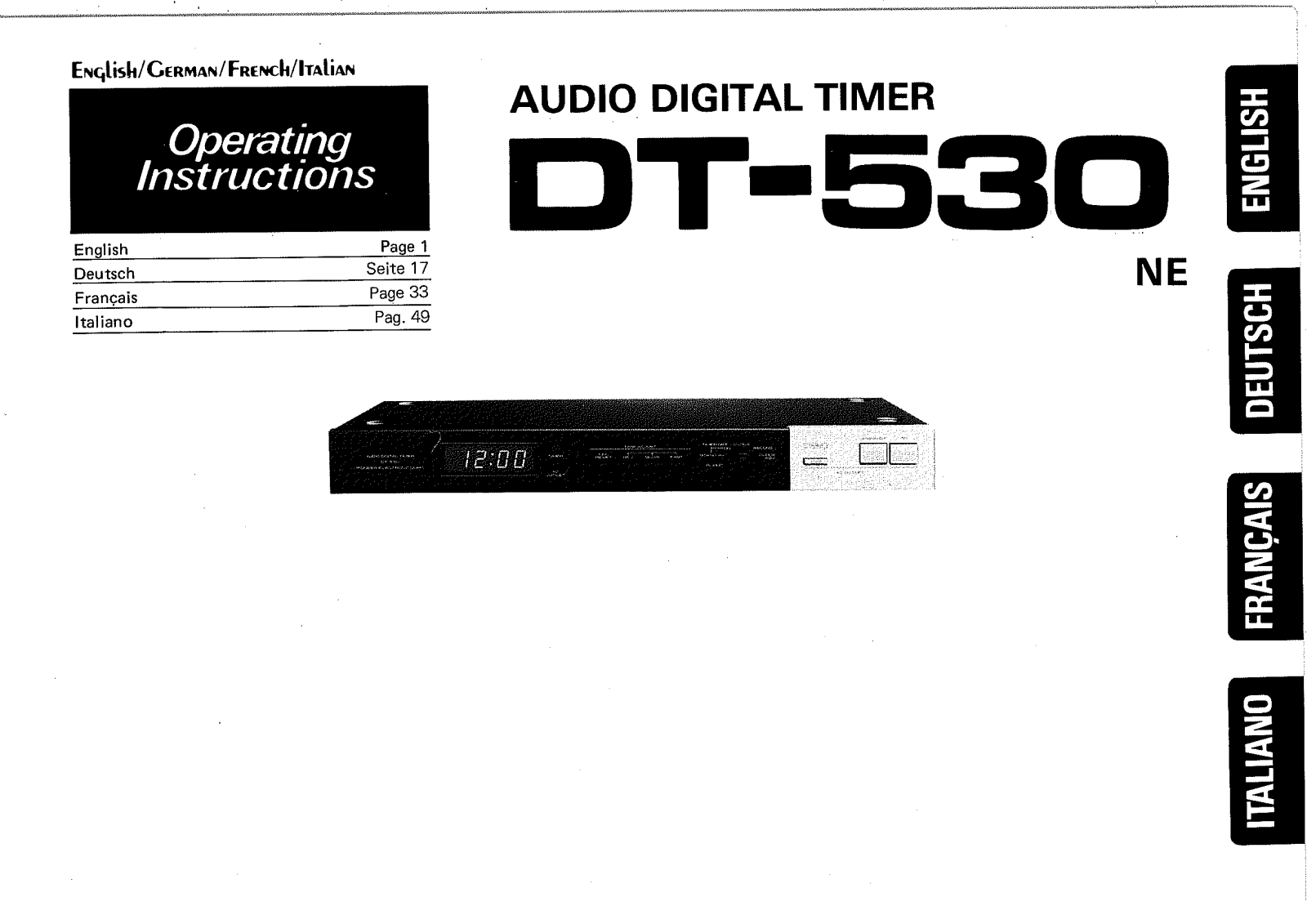 Pioneer DT-530 Owners manual