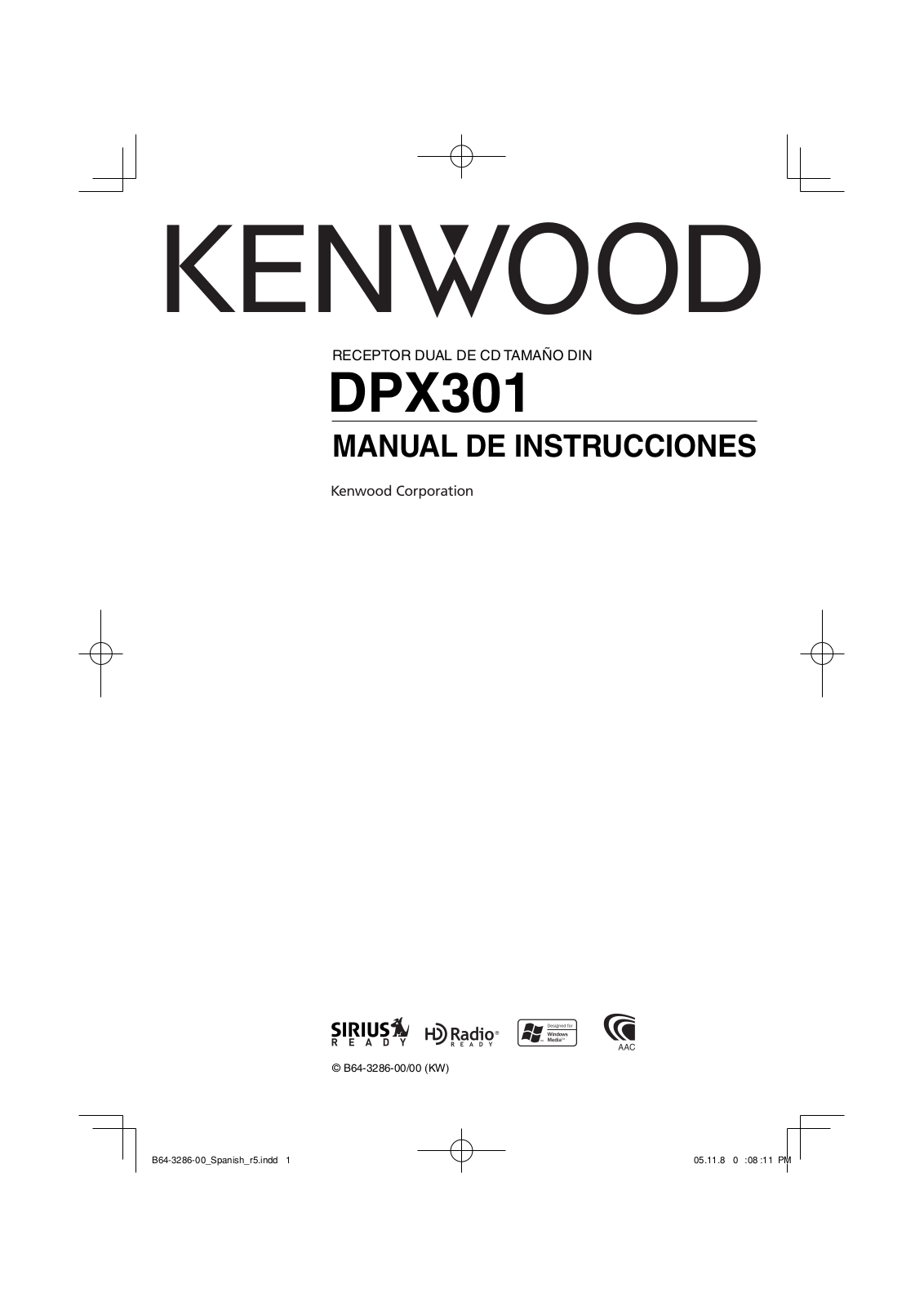 Kenwood DPX301 User Manual