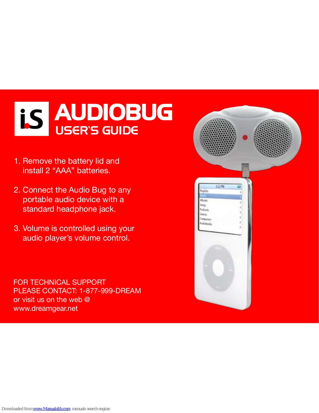 DreamGEAR AudioBug, iSound AudioBug User Manual