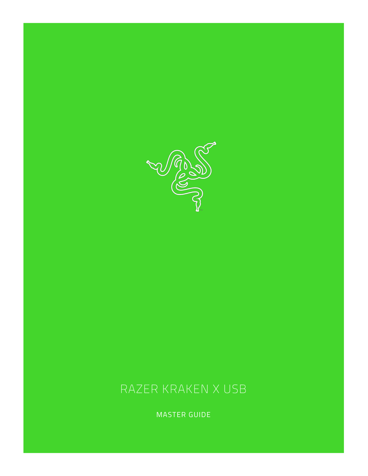 Razer Kraken X USB User Manual