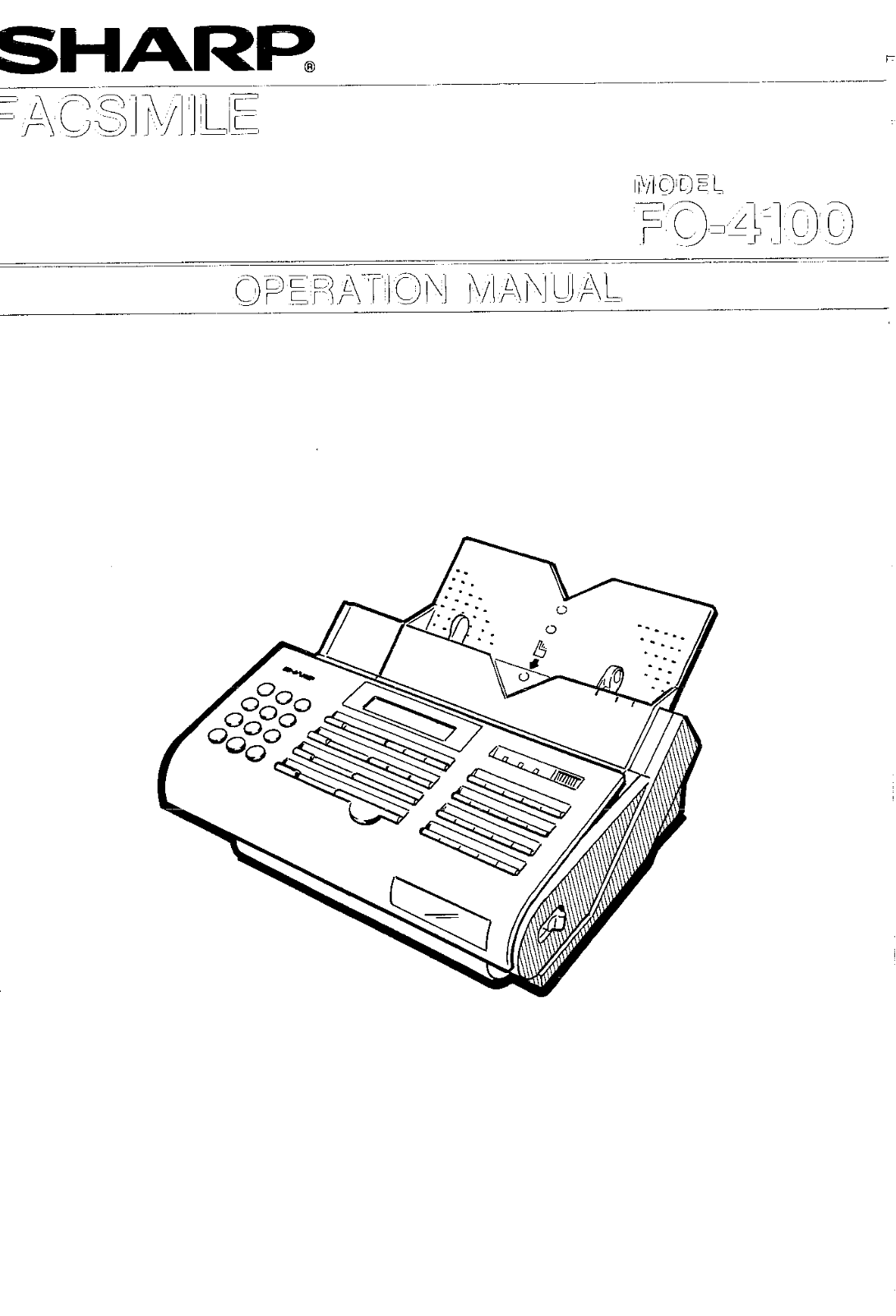 Sharp FO-4100 Operating Manual