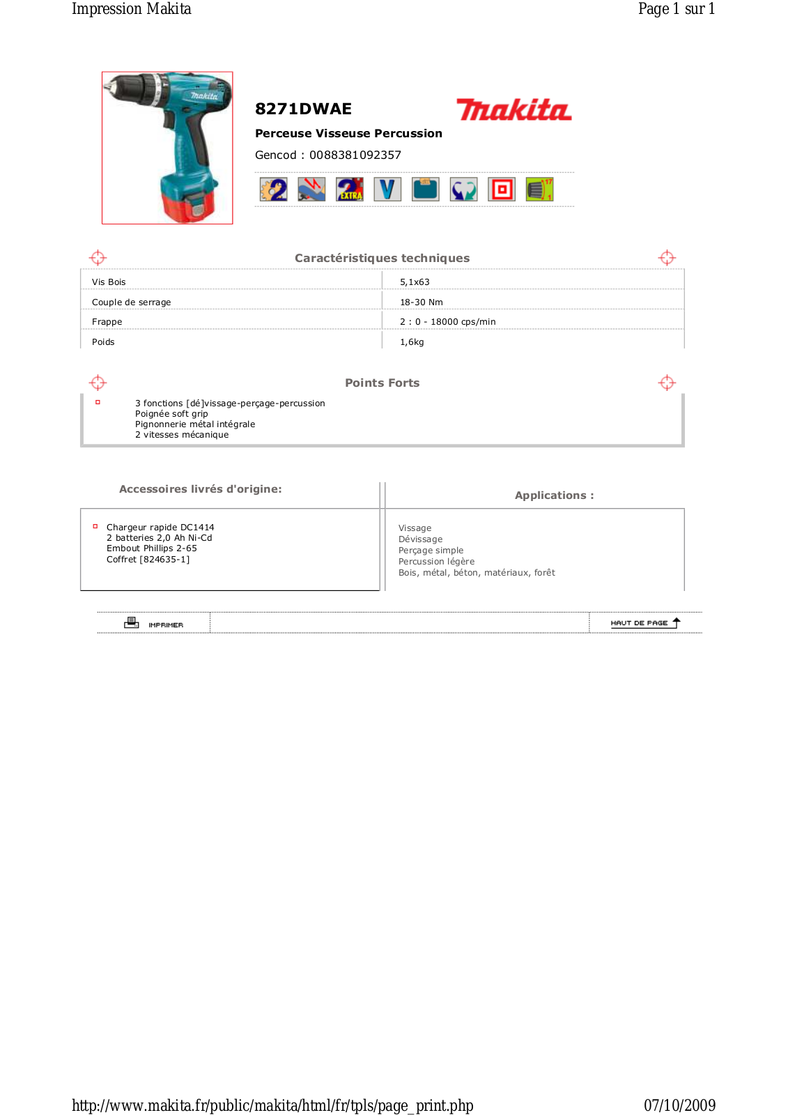 MAKITA 8271DWAE User Manual