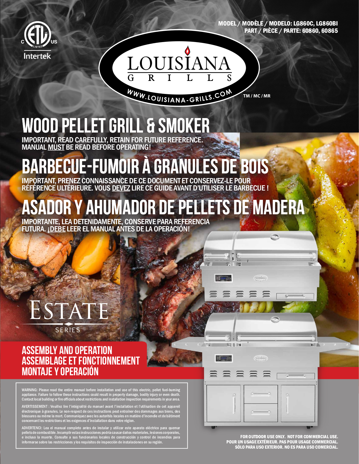 Louisiana grills LG860BI, LG860C User Manual