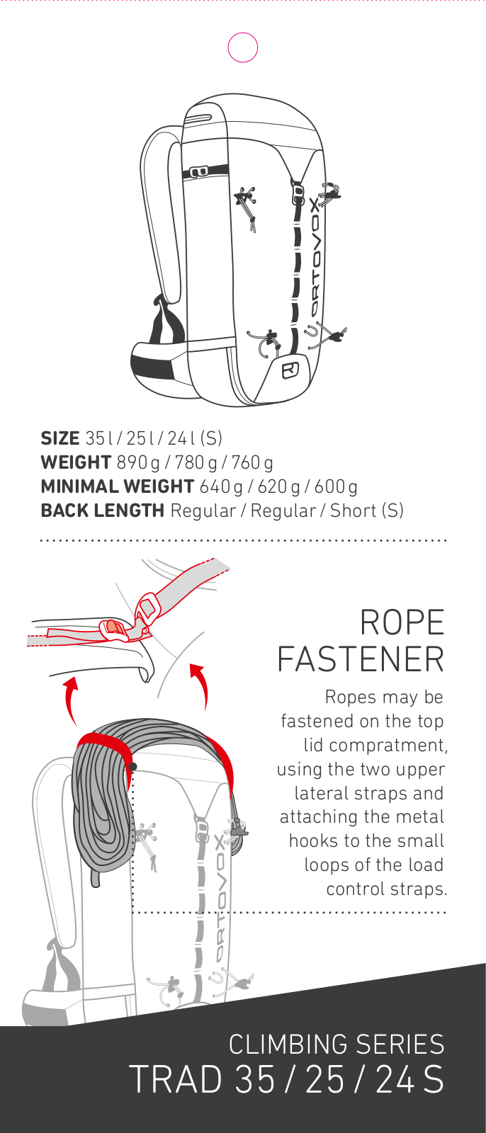 Ortovox Trad 25, Trad 35 User Manual