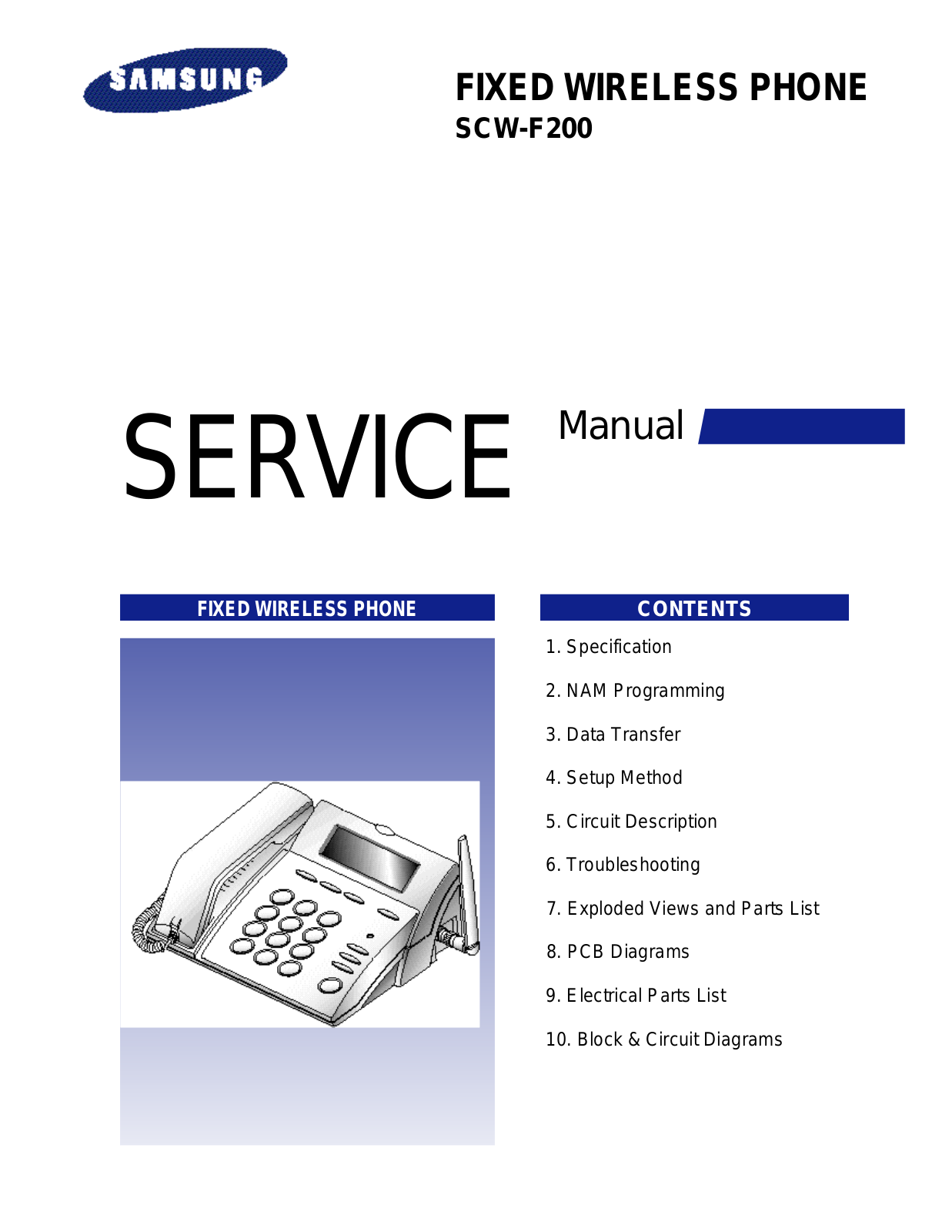 Samsung SCW-F200 Service Manual