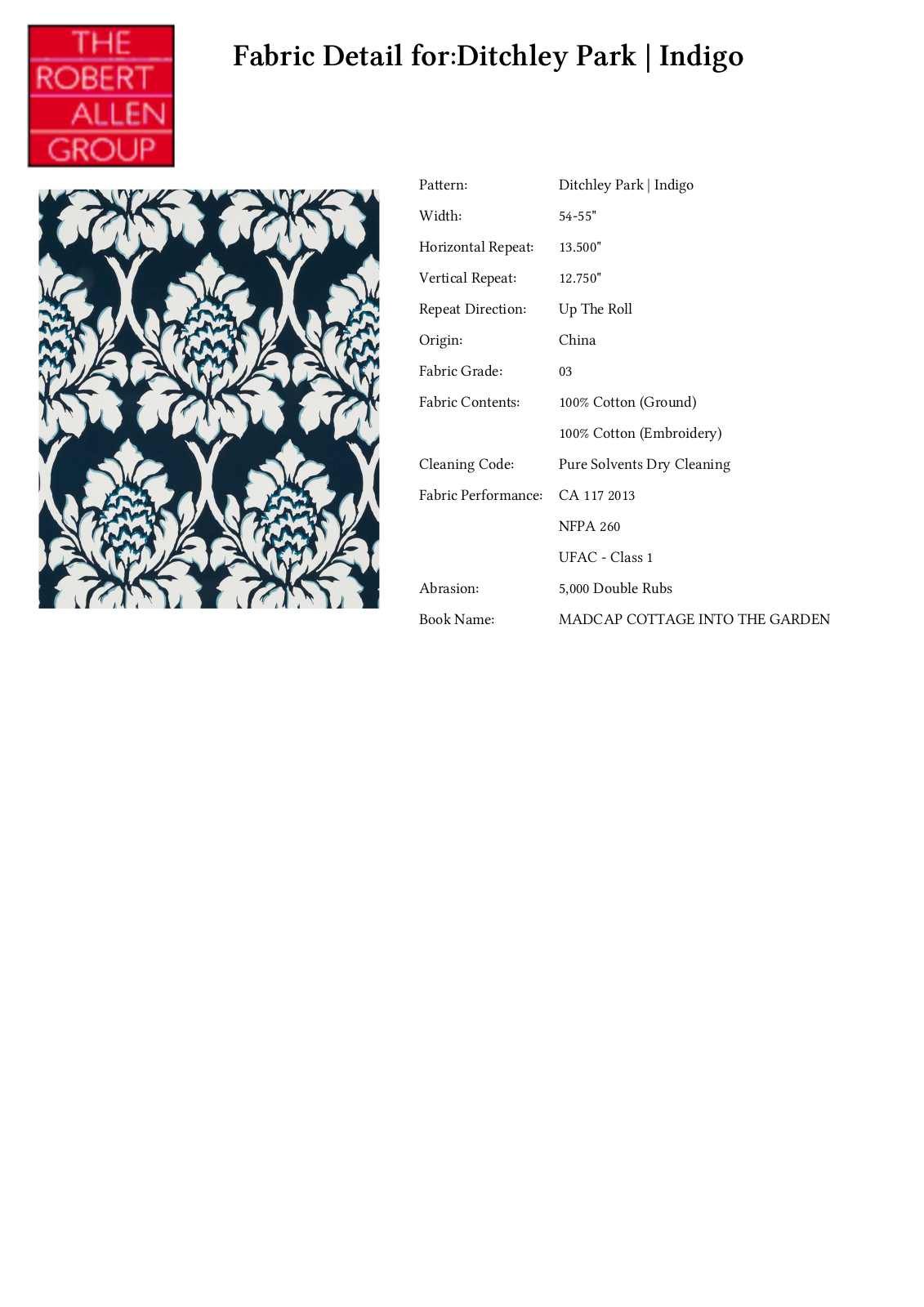 Robert Allen RALF1349 Specifications - ManualMachine.com