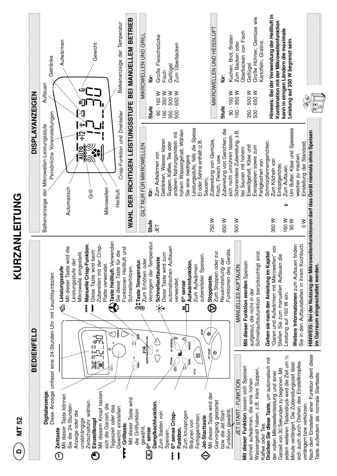 Whirlpool MT 52 / WHITE INSTRUCTION FOR USE