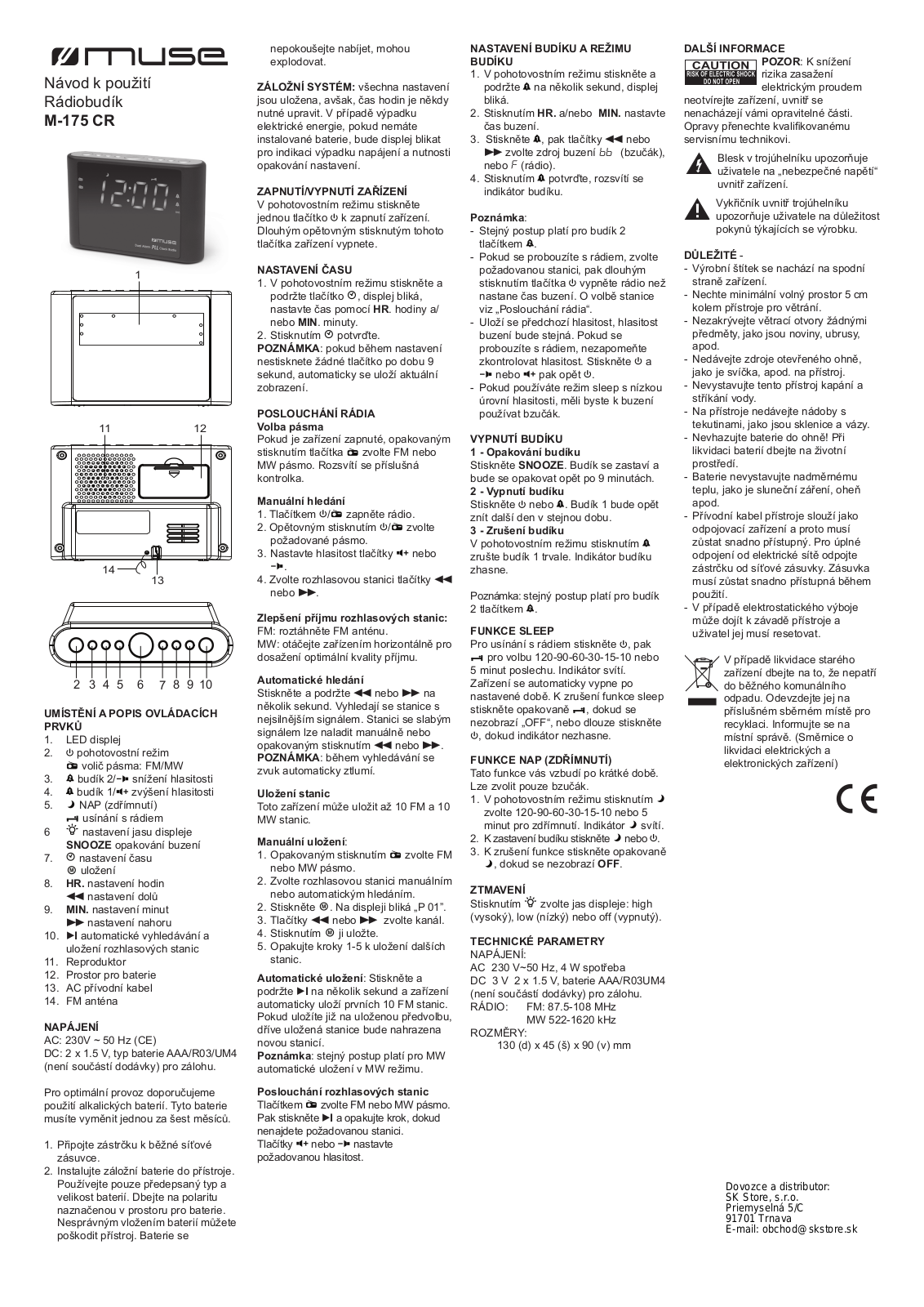 MUSE M-175 CR User Manual