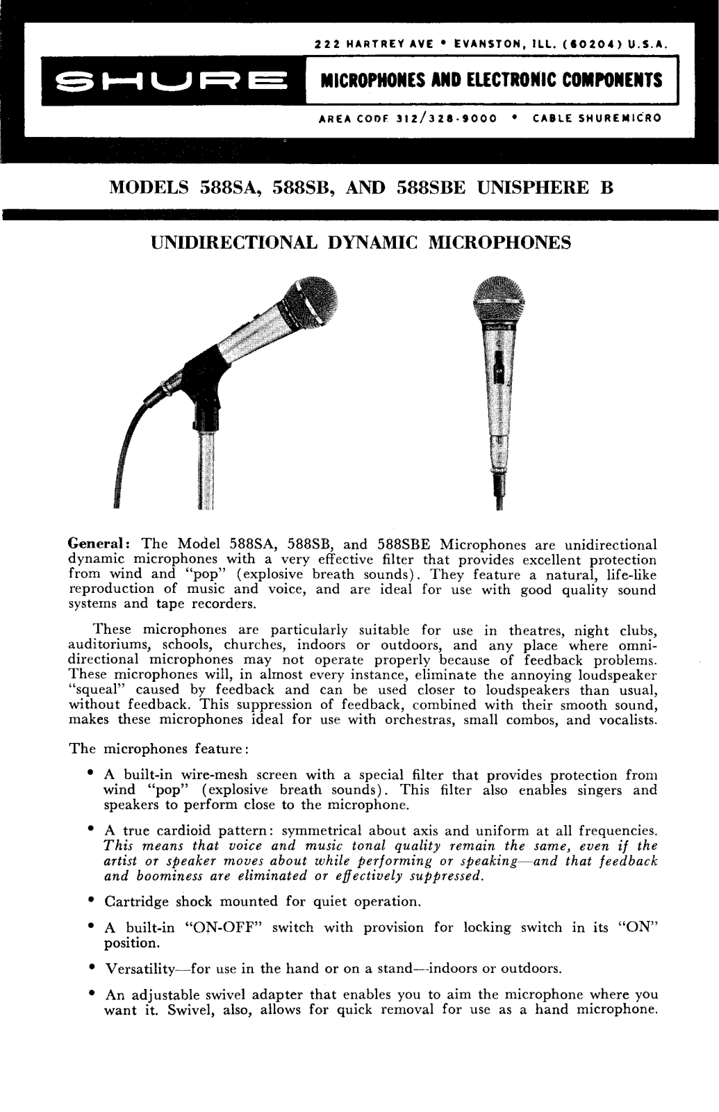 Shure 588SBE User Guide - ManualMachine.com