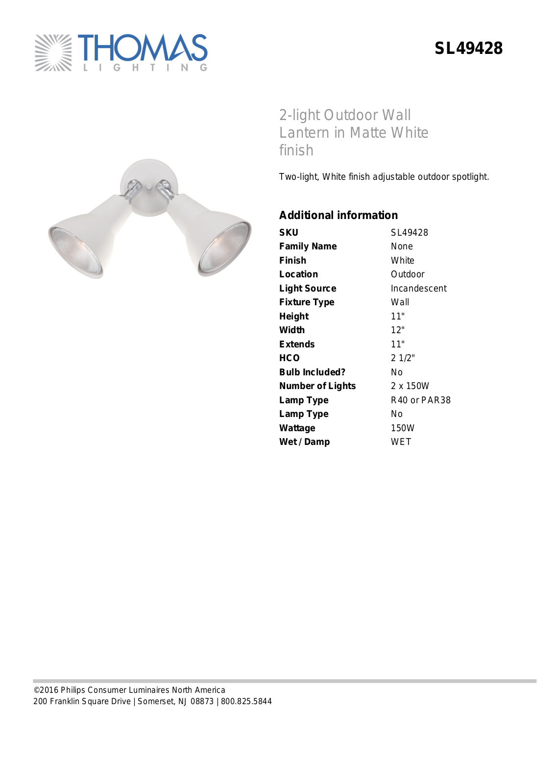 Thomas Lighting SL49428 User Manual - ManualMachine.com