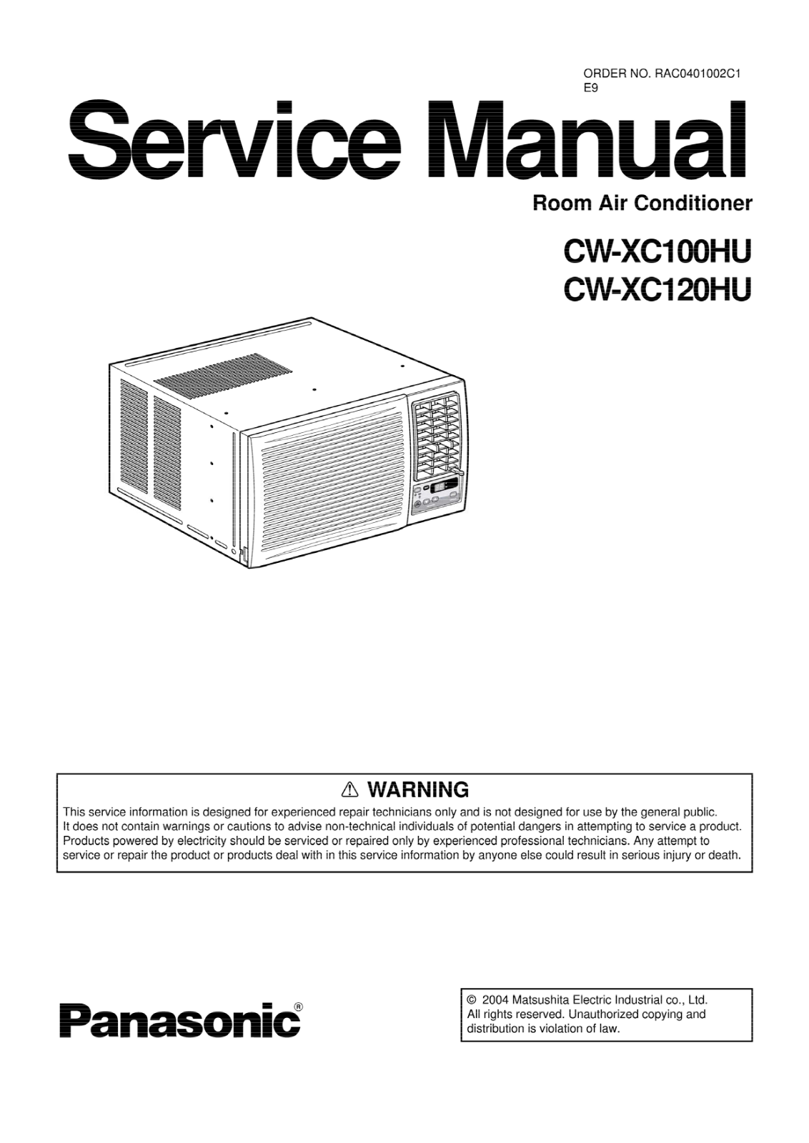 Panasonic Cw-xc100hu, Cw-xc120hu Service Manual