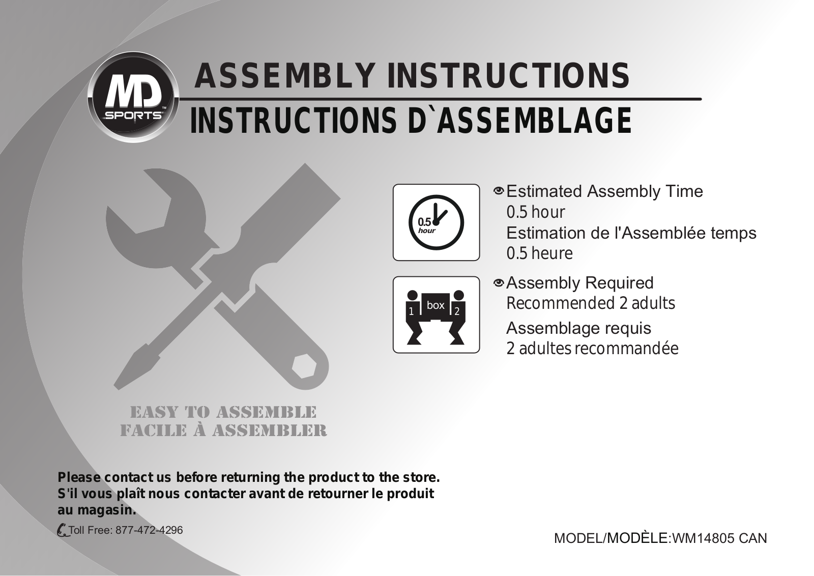 Md sports WM14805 User Manual