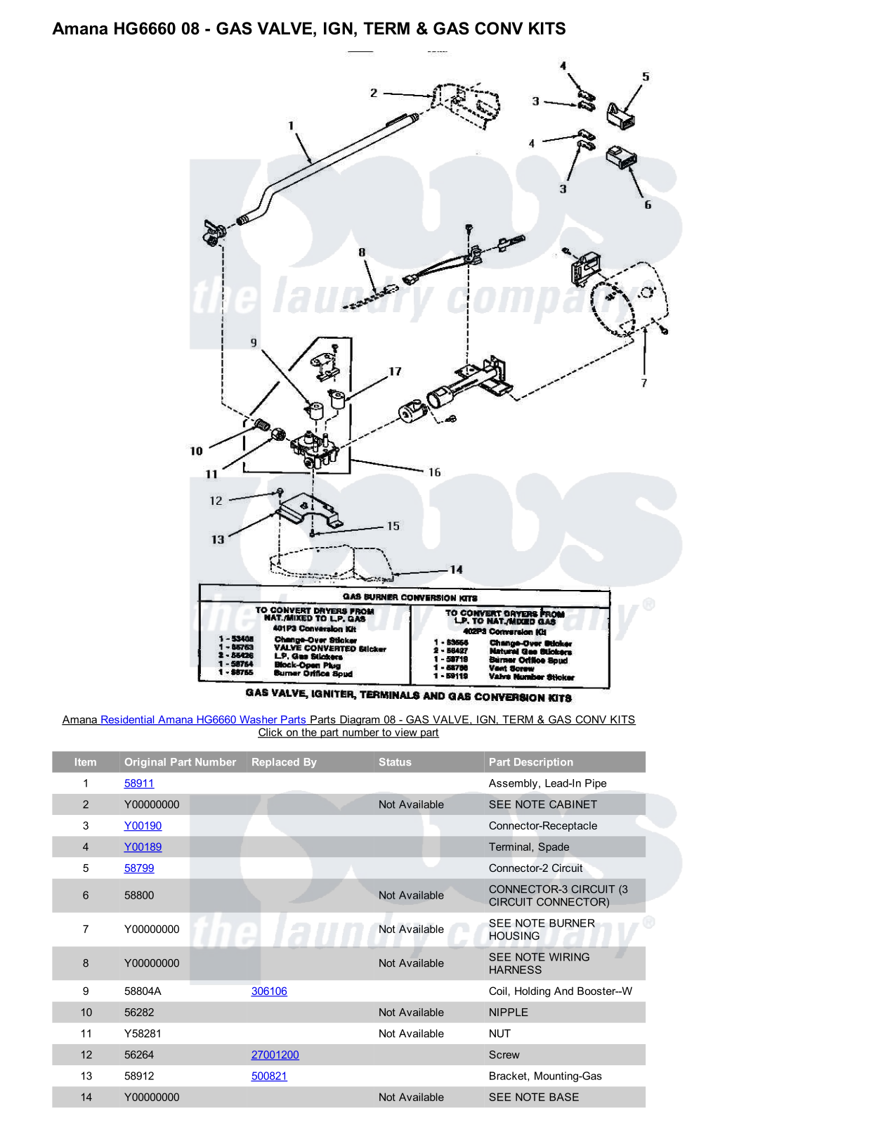 Amana HG6660 Parts Diagram