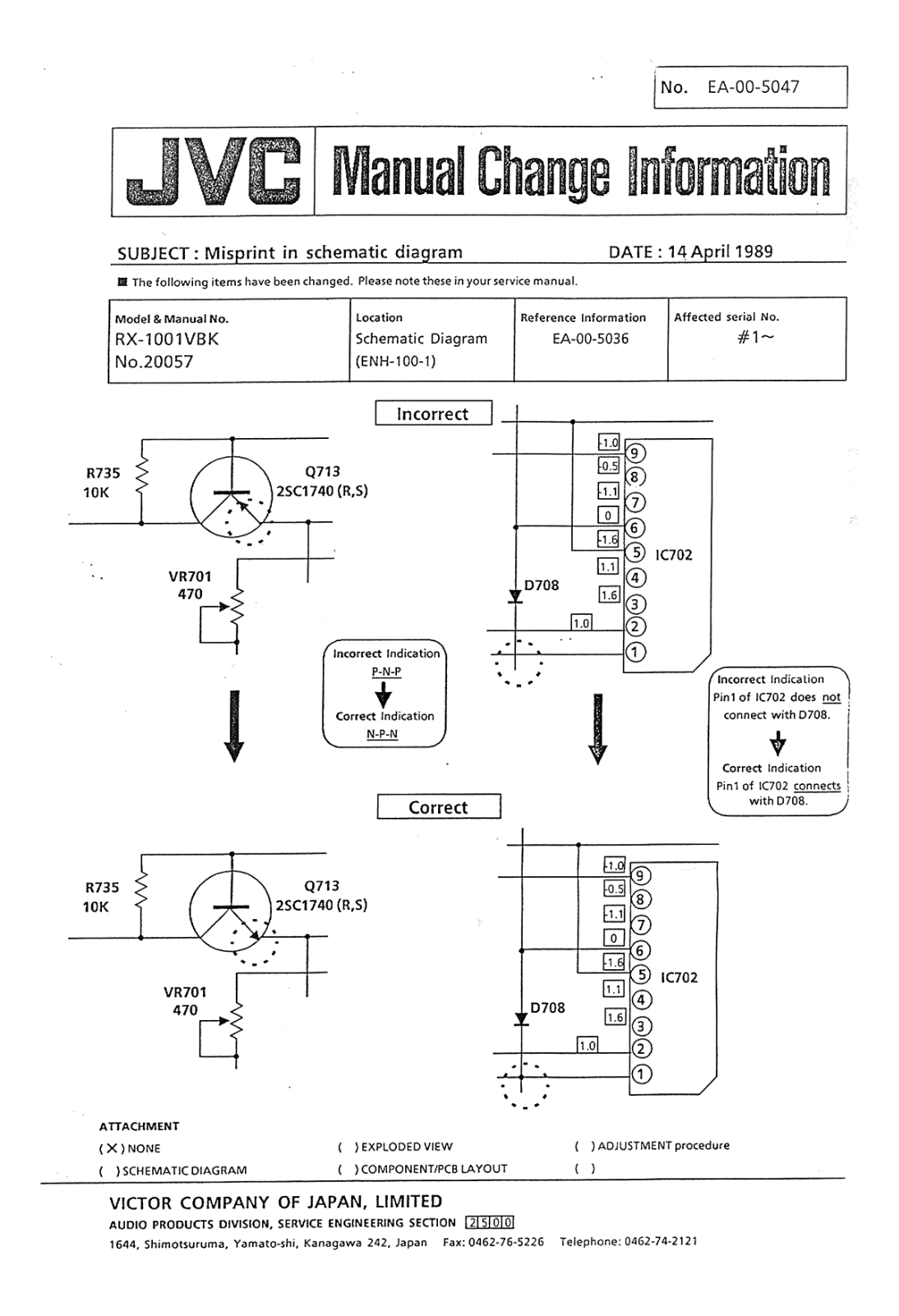 Jvc RX-1001-VBK Service Manual