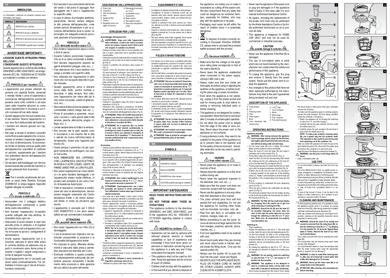 Ariete 177 User Manual